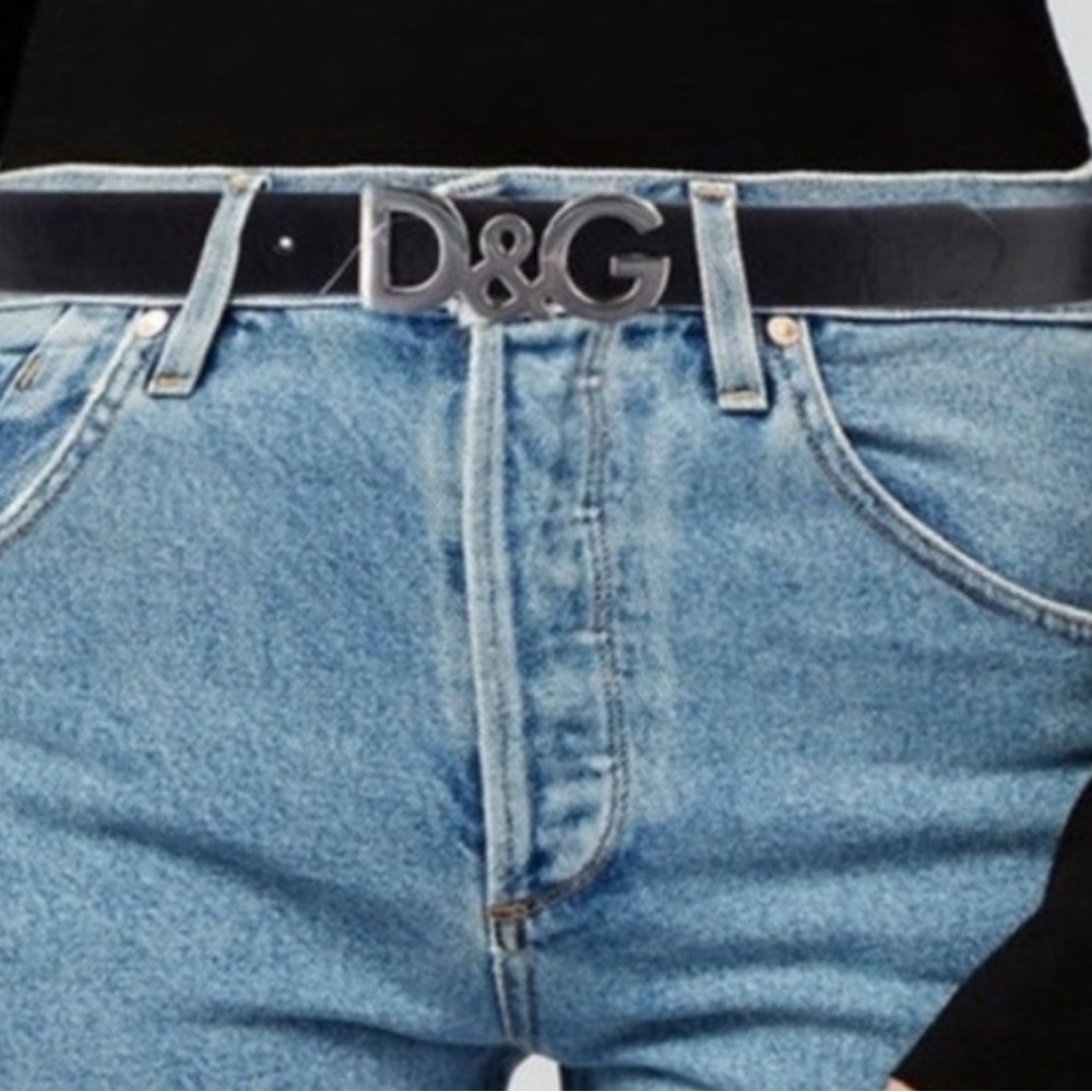 D&G Black leather belt